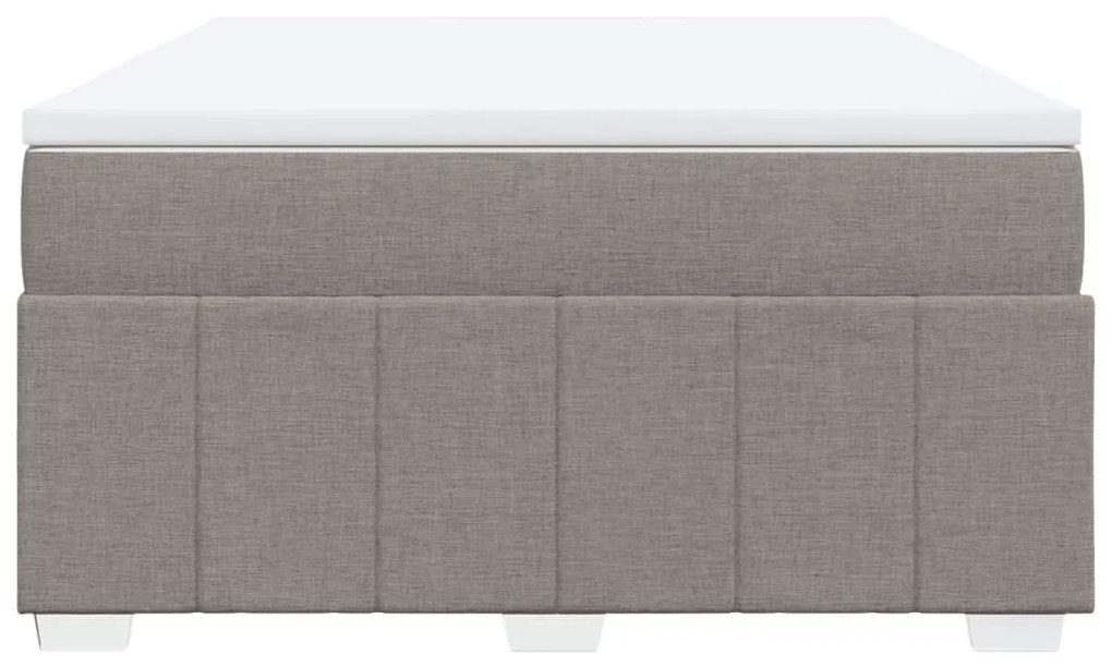 vidaXL Κρεβάτι Boxspring με Στρώμα Taupe 140x200 εκ. Υφασμάτινο