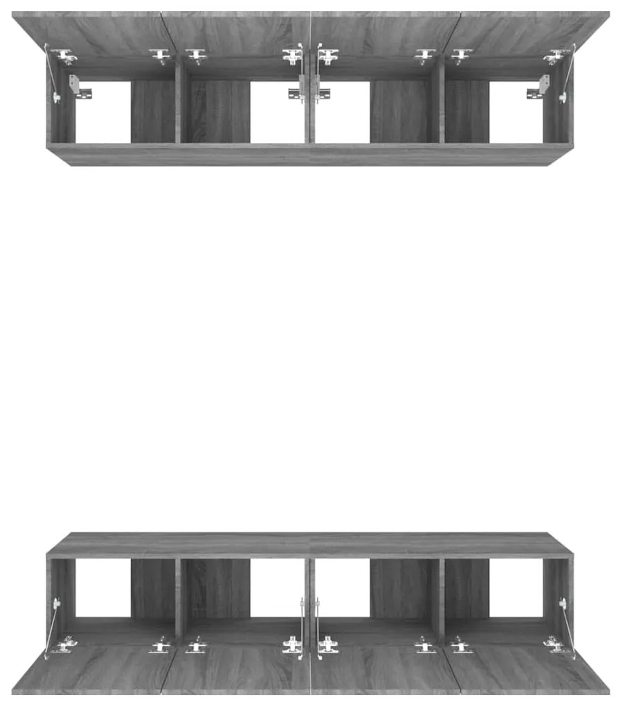 ΈΠΙΠΛΑ ΤΗΛΕΟΡΑΣΗΣ 4 ΤΕΜ. ΓΚΡΙ SONOMA 80X30X30 ΕΚ. ΕΠΕΞ. ΞΥΛΟ 3114188