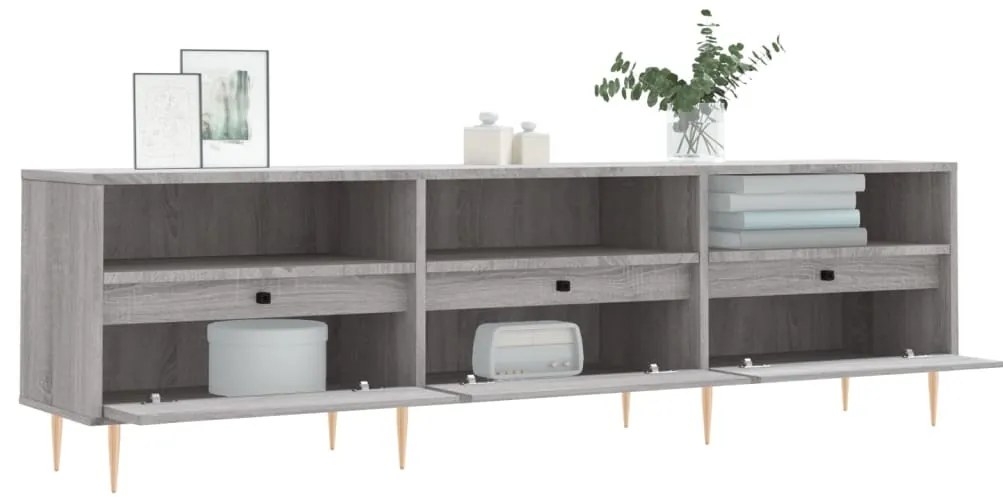 vidaXL Έπιπλο Τηλεόρασης Γκρι Sonoma 150x30x44,5 εκ. από Επεξεργ. Ξύλο
