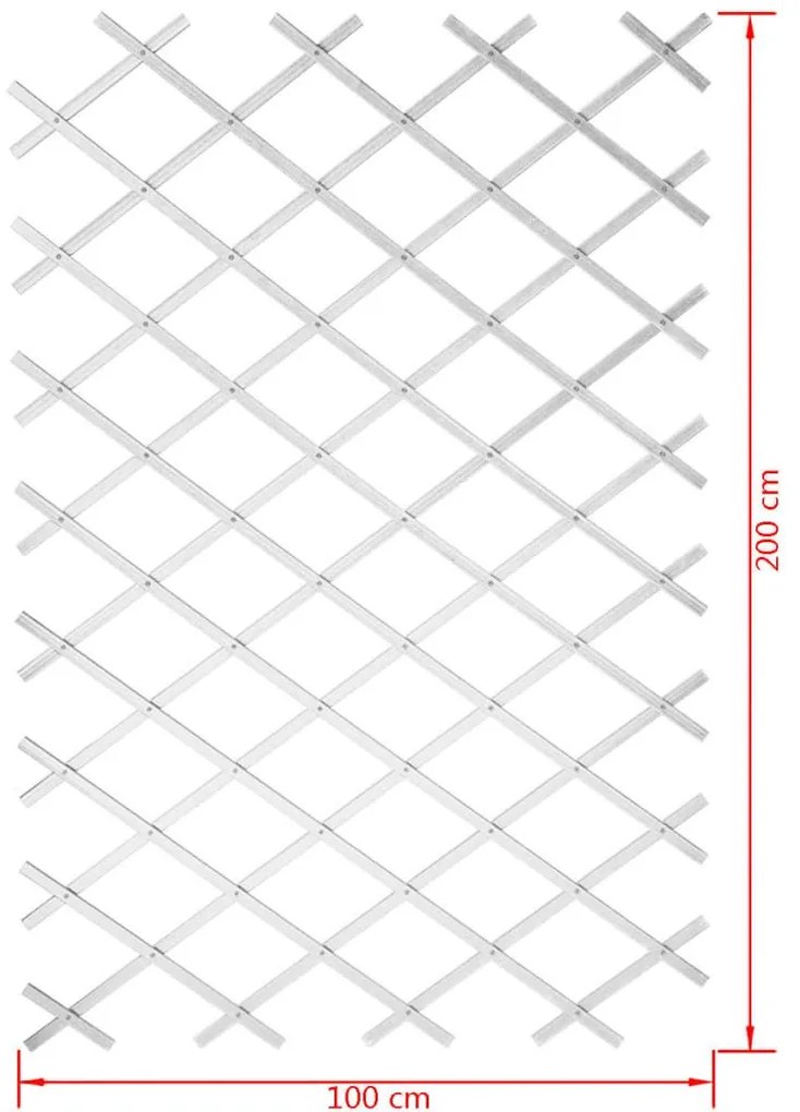 Nature Καφασωτό Κήπου Λευκό 100 x 200 εκ. από PVC 6040703 - Λευκό