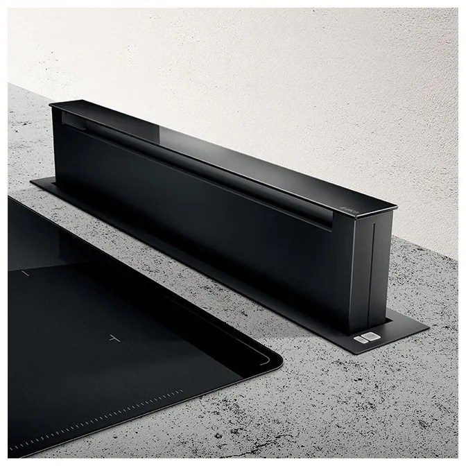 Elica Pandora BL/F/90 Απορροφητήρας Νησίδα Downdraft 90cm Μαύρος