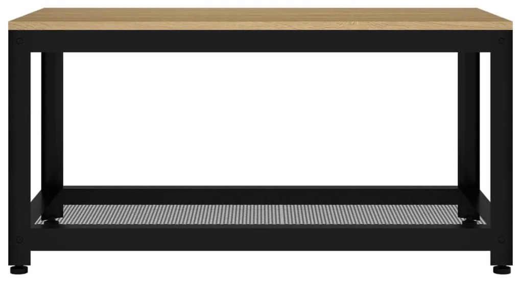 vidaXL Τραπεζάκι Σαλονιού Αν. Καφέ/Μαύρο 90x45x45 εκ. από MDF/Σίδερο