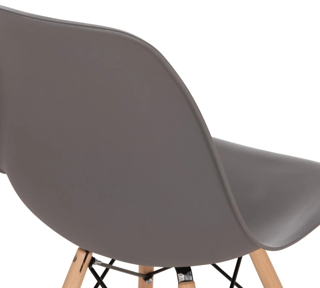 Καρέκλα C8460.10 με Ξύλινα πόδια και Twist PP Γκρί 46x50x82εκ. 4αδα 46x50x82 εκ.