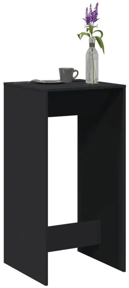 vidaXL Τραπέζι Μπαρ Μαύρο 51x50x103,5 εκ. Επεξ. Ξύλο