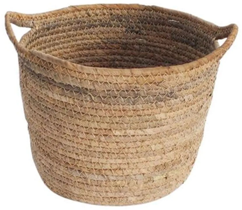 Καλάθι Από Φύλλο Μπανανιάς 00.06.61390 Φ29x18,5-19,5cm Ψάθινο Natural Ψάθα
