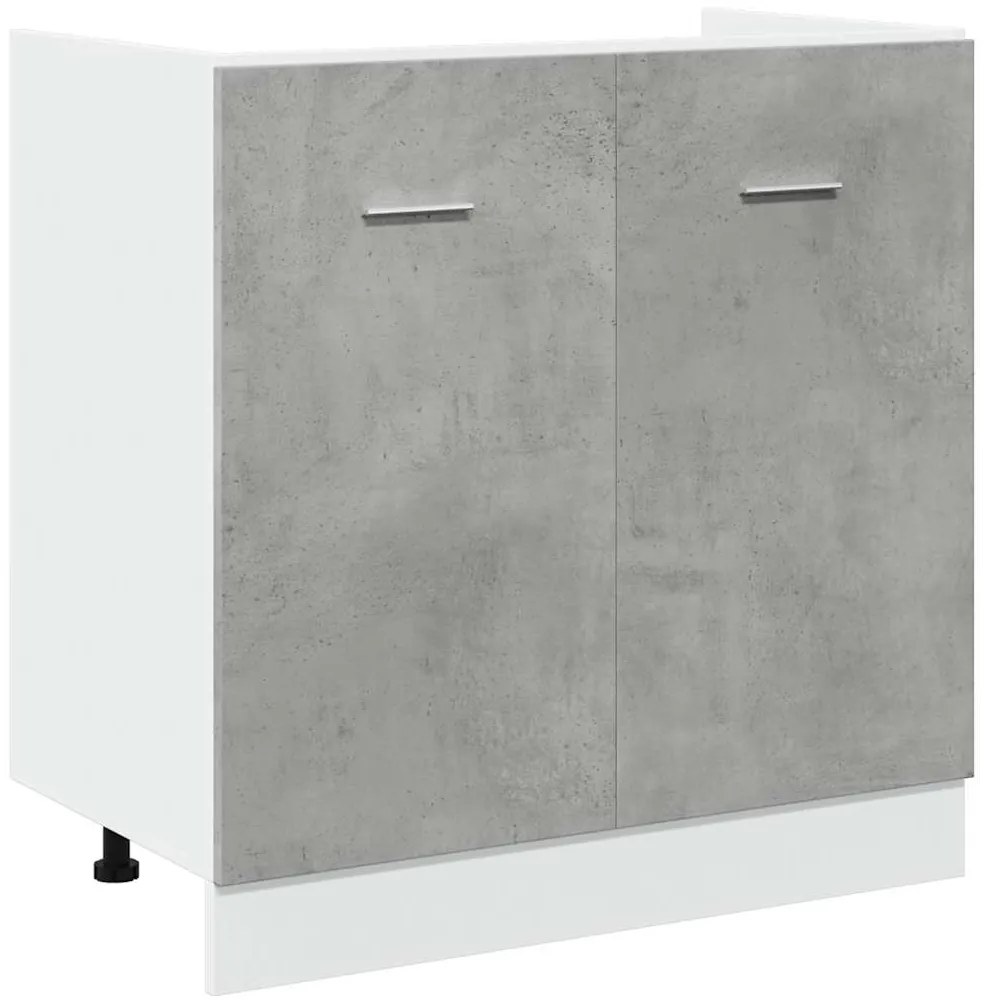 vidaXL Ντουλάπι Νιπτήρα "Lyon" Γκρι Σκυρόδεμα 80x46x81,5 εκ. από Τεχνητό Ξύλο