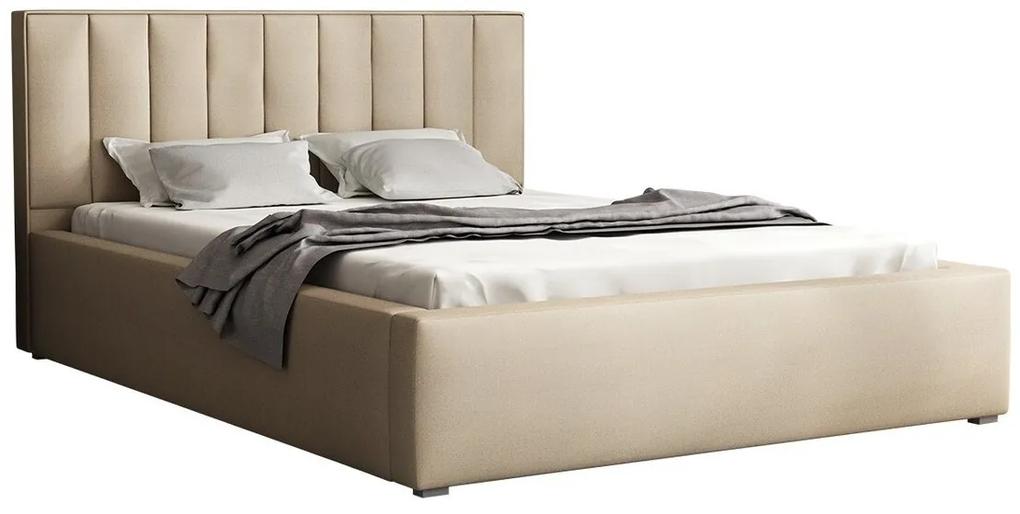 Κρεβάτι Pomona 111, Διπλό, Ανοιχτό καφέ, 140x200, Ταπισερί, Τάβλες για Κρεβάτι, 160x223x93cm, 83 kg | Epipla1.gr