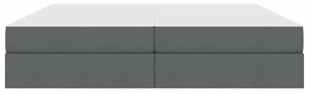 vidaXL Κρεβάτι με αποθηκευτικό χώρο και στρώμα με στρώμα Σκούρο Γκρι