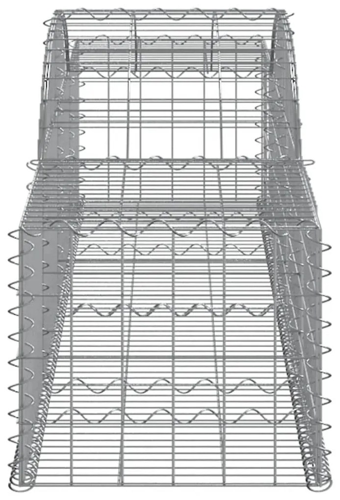 vidaXL Συρματοκιβώτια Τοξωτά 7 τεμ. 300x50x40/60 εκ. Γαλβαν. Ατσάλι