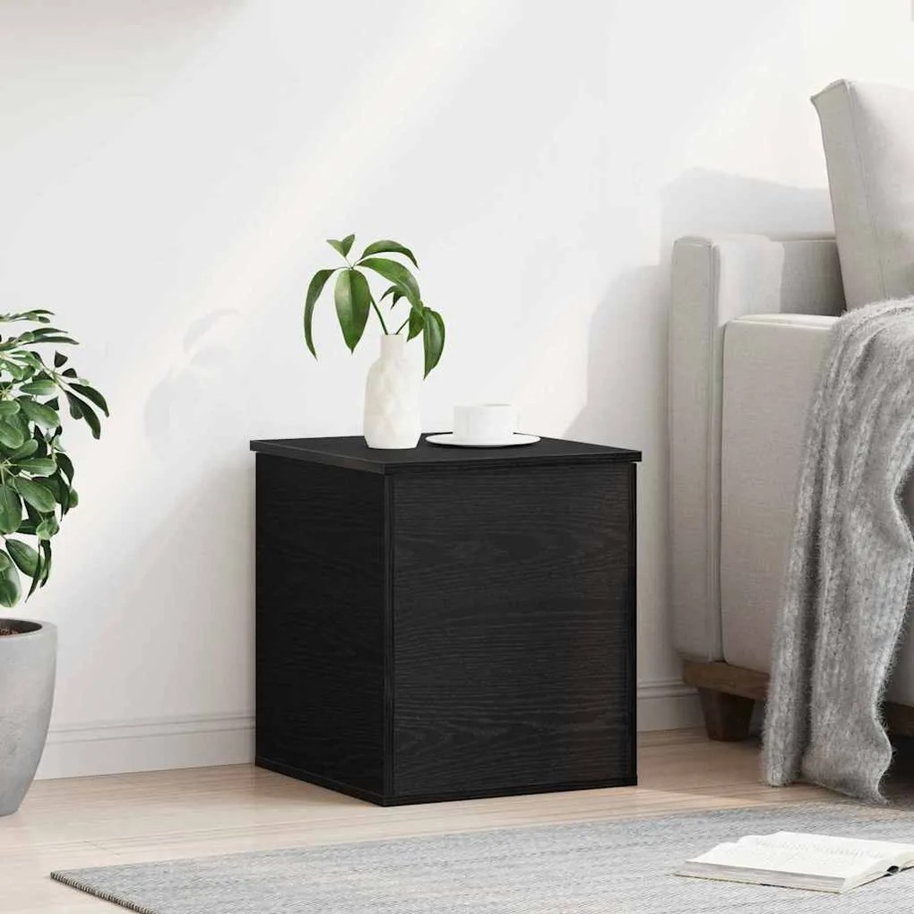 vidaXL Κουτί αποθήκευσης Μαύρη δρυς 40 x 42 x 46 cm Επεξεργασμένο ξύλο