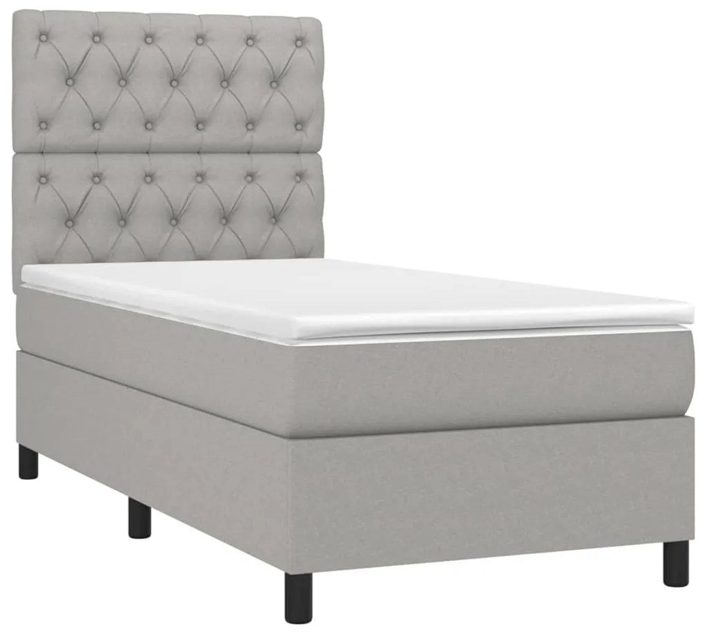 ΚΡΕΒΑΤΙ BOXSPRING ΜΕ ΣΤΡΩΜΑ ΑΝΟΙΧΤΟ ΓΚΡΙ 80X200 ΕΚ. ΥΦΑΣΜΑΤΙΝΟ 3141969