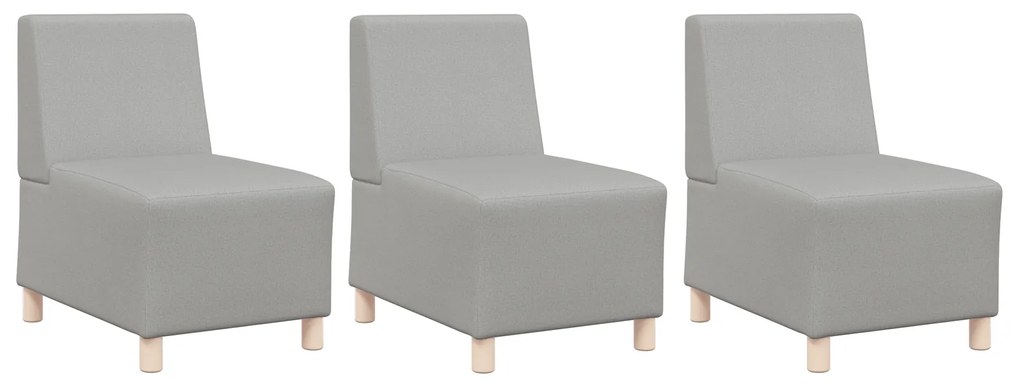 vidaXL Καθίσμα Σαλονιού 3 pcs Σκούρο γκρι 55 x 74 x 82 εκ. ύφασμα