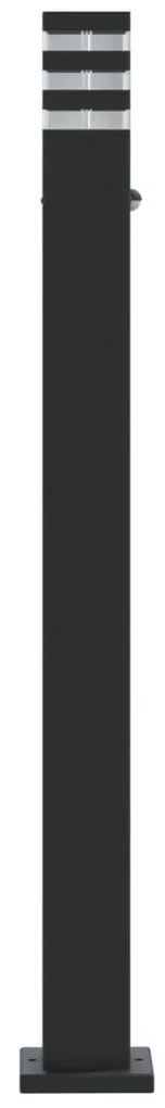 vidaXL Φωτιστικό Δαπέδου Εξ. Χώρου Αισθητ. 3 τεμ. Μαύρο 110 εκ. Ατσάλι