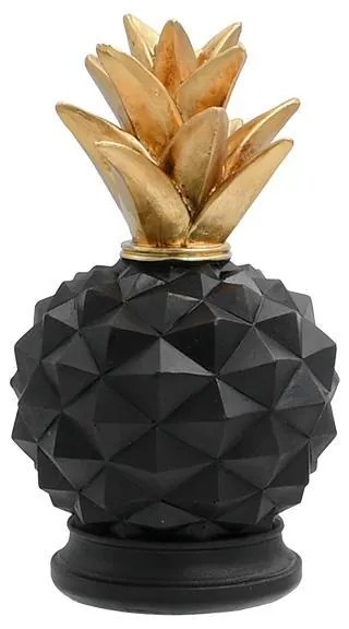 Επιτραπέζιο Διακοσμητικό &quot;Ανανάς&quot; FL534 Fylliana Polyresin Μαύρο-Χρυσό χρώμα 10x19εκ