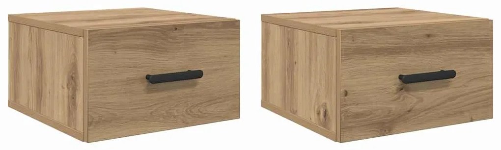 vidaXL Κομοδίνο 2 pcs artisan δρυς 35 x 35 x 20 εκ Επεξεργασμένο ξύλο