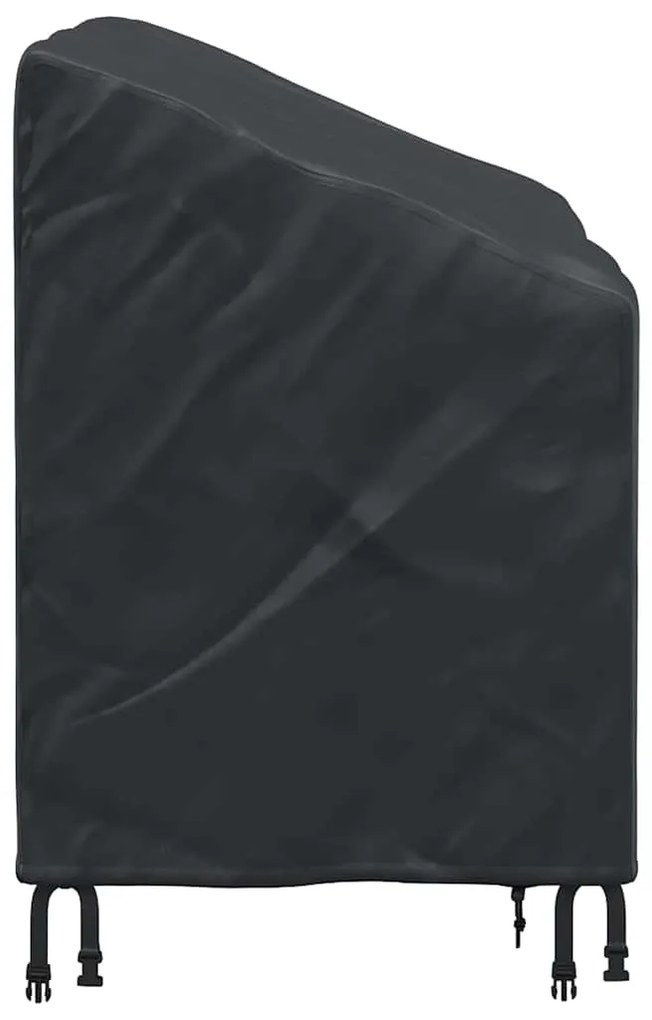 vidaXL Κάλυμμα Παγκάκι Κήπου Μαύρο 134 x 70 x 65 / 94 cm Ύφασμα 600D