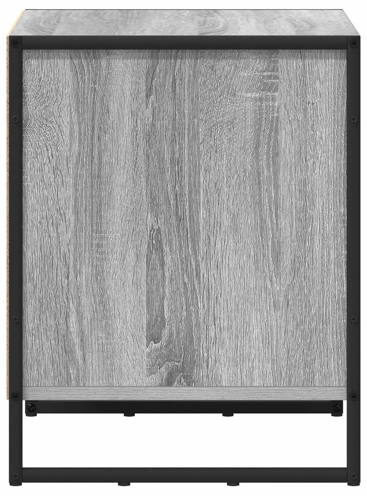 vidaXL Κομοδίνο με συρτάρι 2 pcs Γκρίζο Σονομα 50 x 39.5 x 50 εκ.