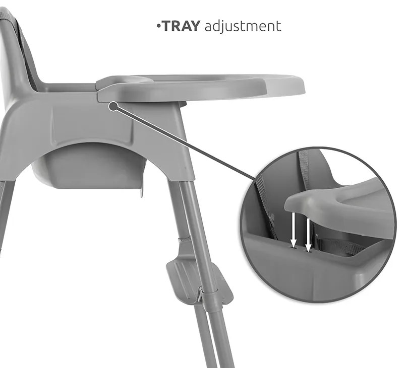 Καρεκλάκι φαγητού Pesto Grey 10100582506 Lorelli