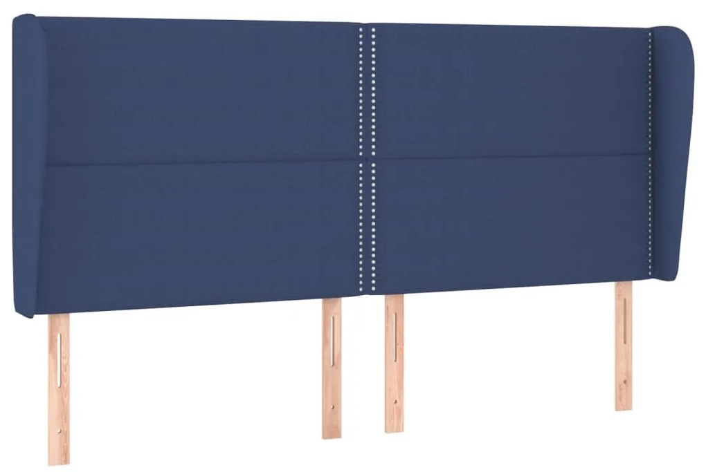 Κεφαλάρι με Πτερύγια Μπλε 183x23x118/128 εκ. Υφασμάτινο 3117836