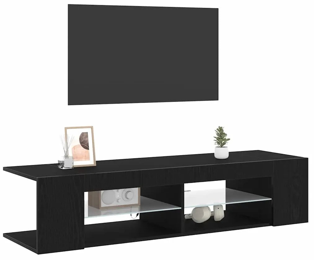 vidaXL Ντουλάπι TV Μαύρο 135 x 39 x 30 εκ Επεξεργασμένο ξύλο