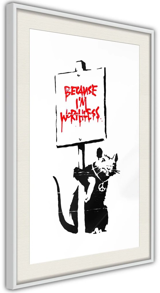 Αφίσα - Banksy: Because I’m Worthless - 20x30 - Χρυσό - Χωρίς πασπαρτού