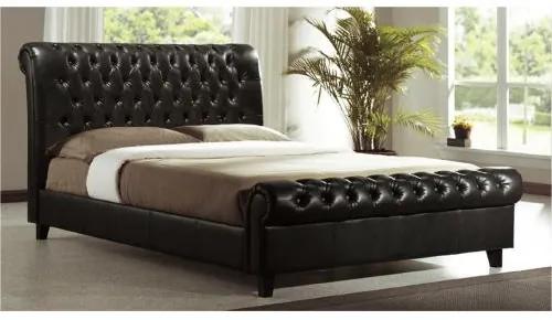 HARMONY κρεβάτι διπλό Ξύλο/PU Σκούρο Καφέ 169x240x104(Στρώμα 160x200) cm Ε8052