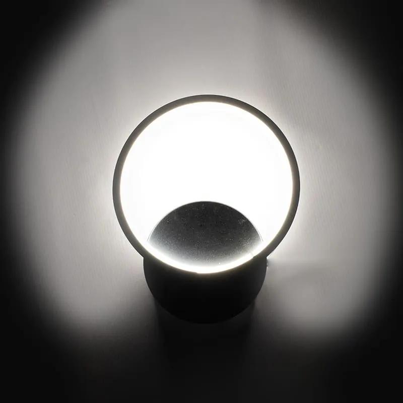 Φωτιστικό τοίχου-απλίκα PWL-0989 pakoworld LED 10W μαύρο Φ25x20εκ