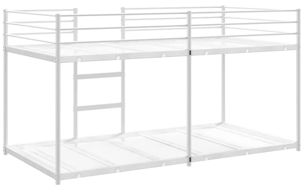 vidaXL Κουκέτα χωρίς στρώμα Λευκό 107x203 cm Ατσάλι