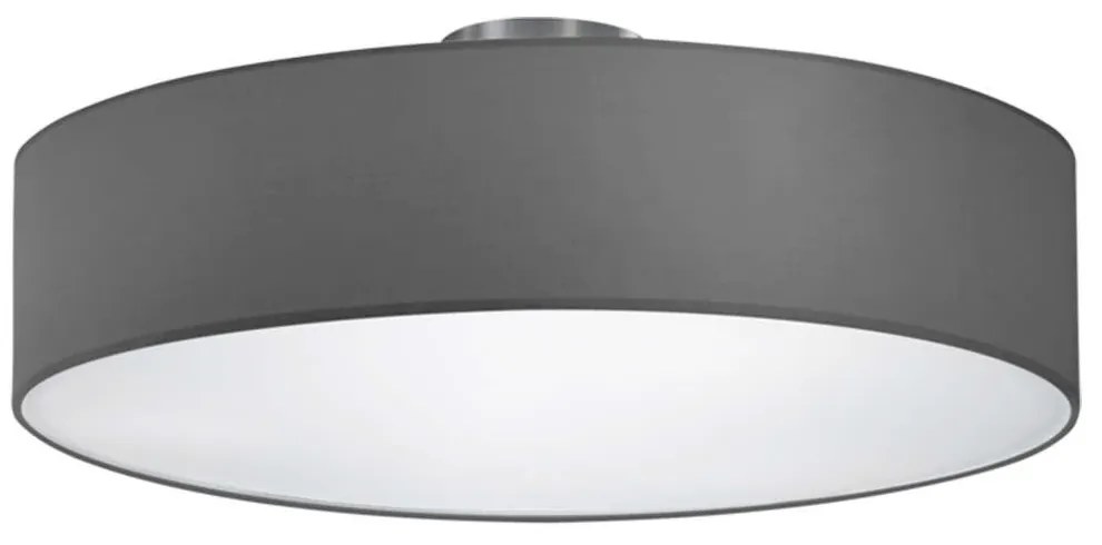 Φωτιστικό Οροφής - Πλαφονιέρα Hotel 603900311 3xE27 60W Φ50cm 17cm Grey Trio Lighting Metal, Fabric