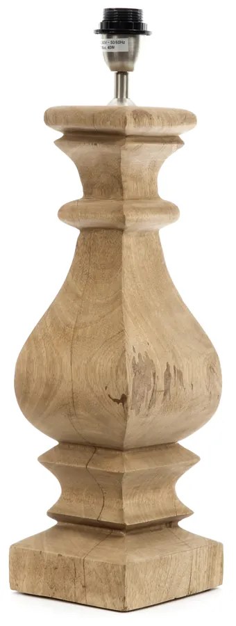 Artekko Camille Βάση Επιτραπέζιας Λάμπας Ξύλο/Μέταλλο (15x15x56)cm