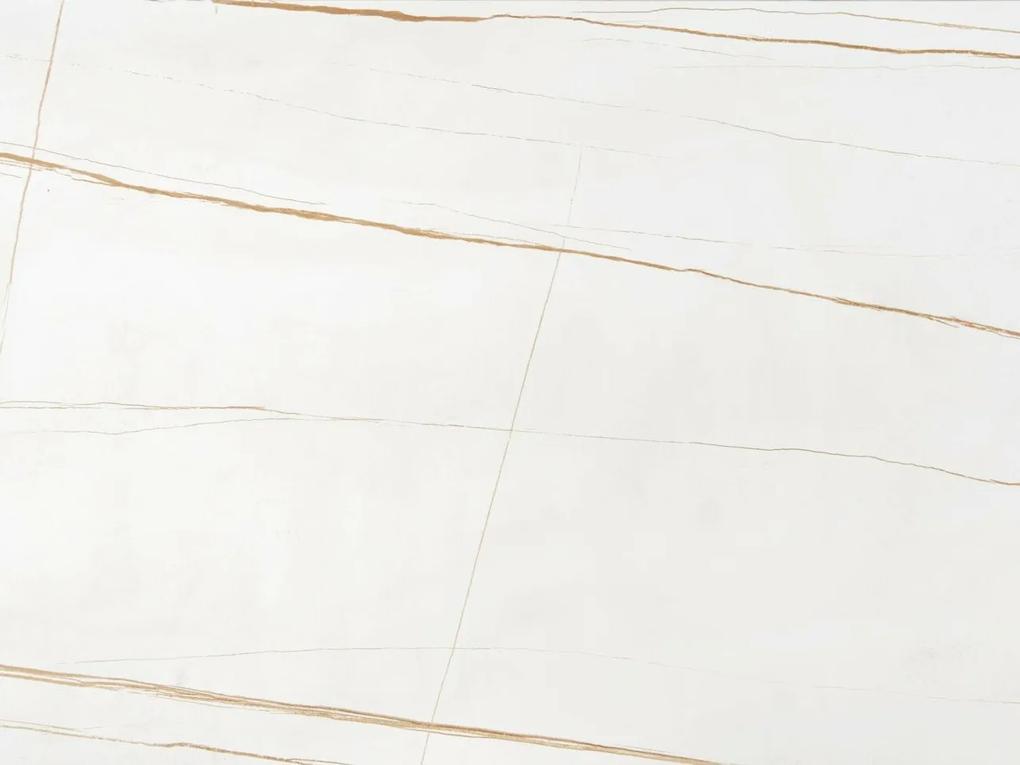 Τραπεζάκι σαλονιού Houston 1615, Χρυσό, Λευκό μάρμαρο, 45x60x120cm, 30 kg, Πέτρα, Γωνιακό | Epipla1.gr