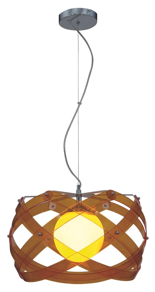 Φωτιστικό Οροφής MD088/3201BS \&quot;NEFELI\&quot; ORANGE PENDANT Ε1 - Ακρυλικό - 77-1538