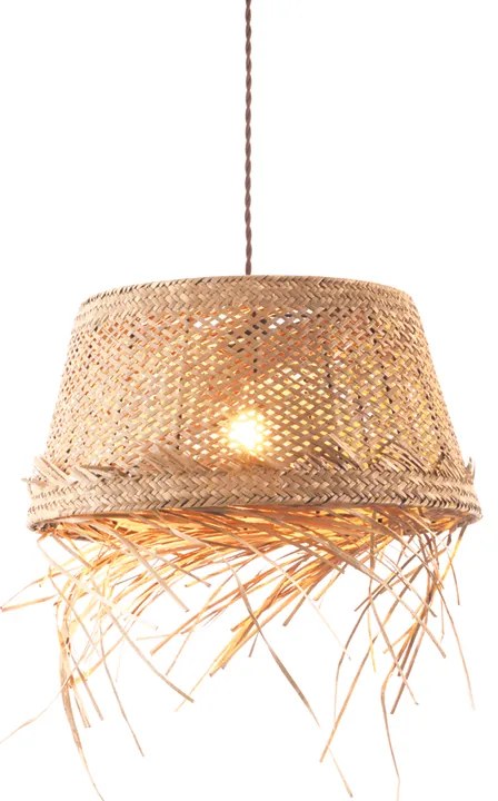 ΚΡΕΜΑΣΤΟ ΦΩΤΙΣΤΙΚΟ 1xE27 ANDROS GRASS RATTAN Φ40Χ120CM - OD94891PG - OD94891PG