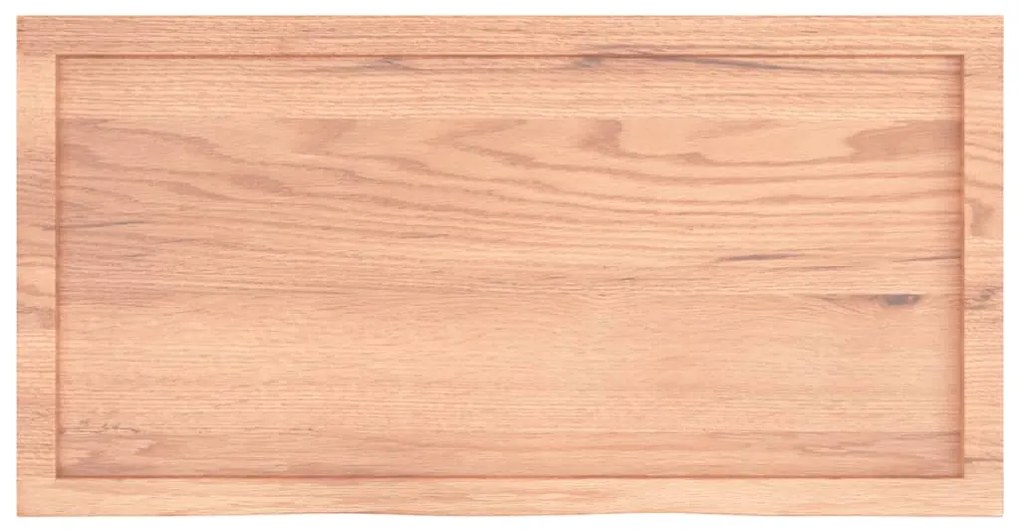 vidaXL Επιφ Τραπεζιού Αν Καφέ 100x50x(2-6)εκ. Επεξ. Μασίφ Ξύλο Δρυός
