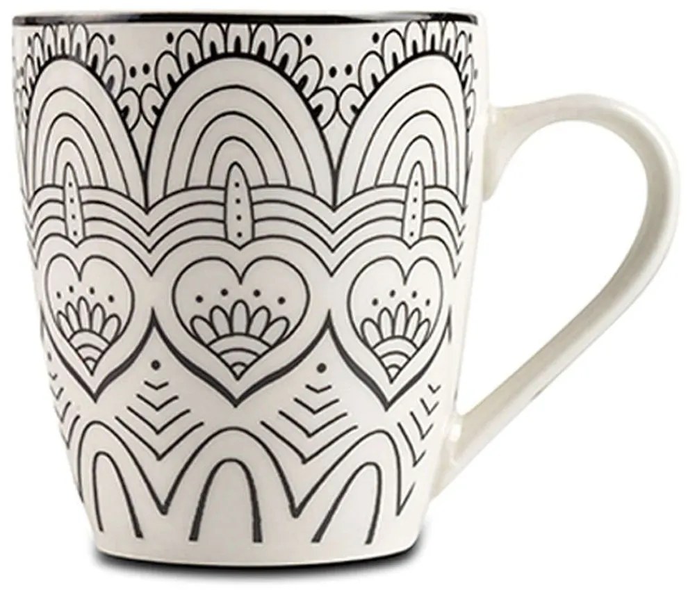 Κούπα Maya 10-099-356 350ml White-Black Nava Porcelain