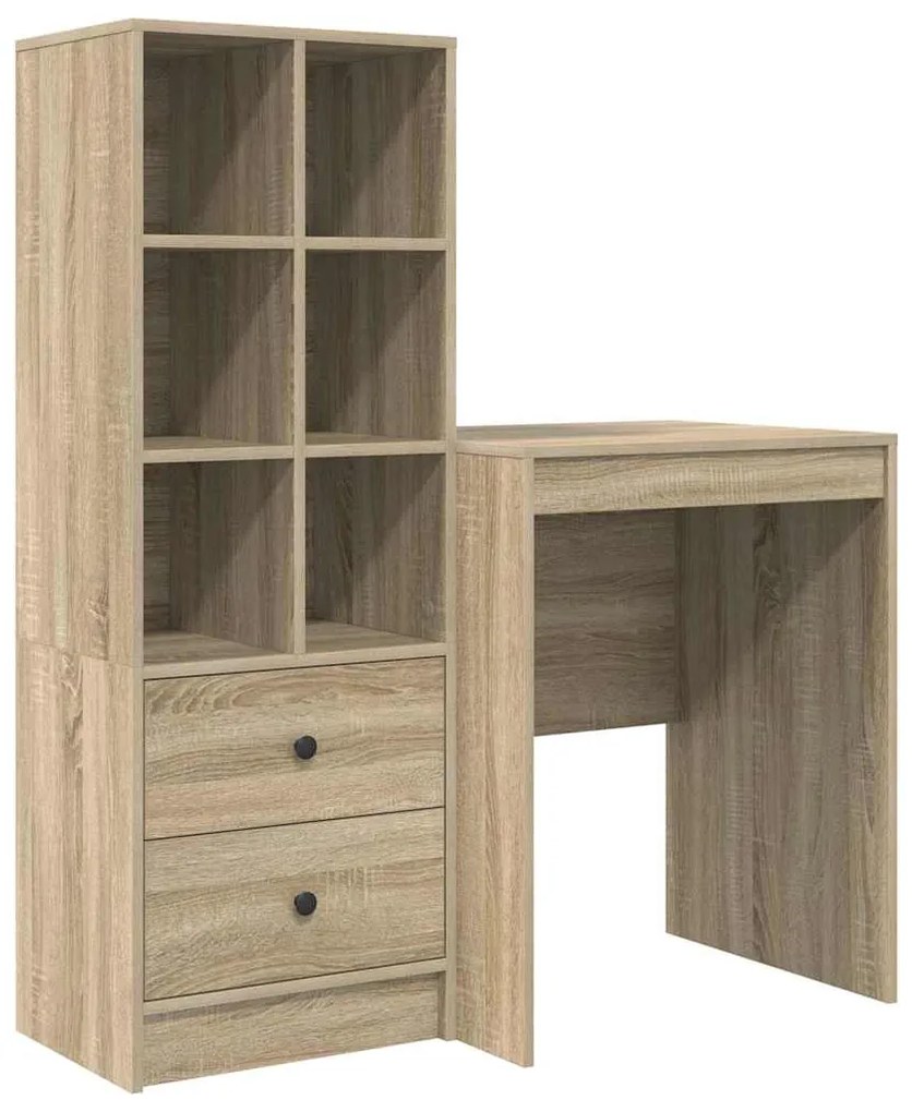 vidaXL Γραφείο με αποθηκευτικό χώρο 2 pcs Δρύς Sonoma 60 x 50 x 76 εκ.