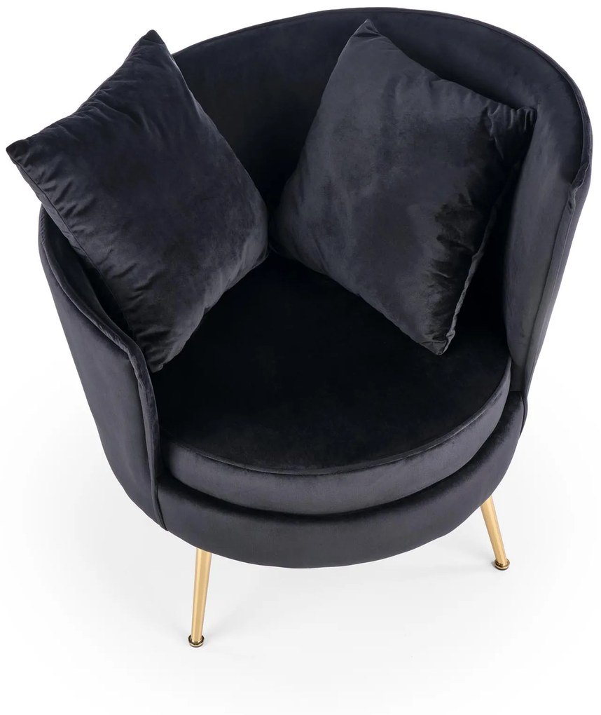 ALMOND leisure chair color: black