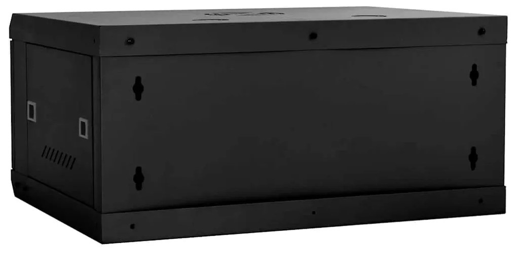 vidaXL Ντουλάπα δικτύου με αποθήκευση Μαύρο 60 x 35 x 28 εκ Ατσάλι