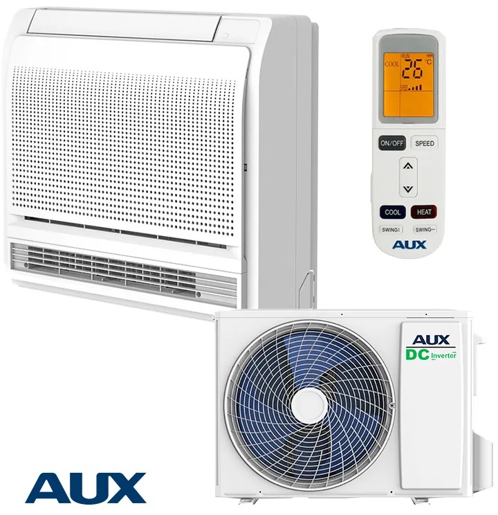 Κλιματιστικό Inverter AUX AUCO-H12/4R3B + AL-H12/NDR3HB2(U), 12000 BTU, 25 m2, A++, Μονάδα δαπέδου, R-32, Λευκό