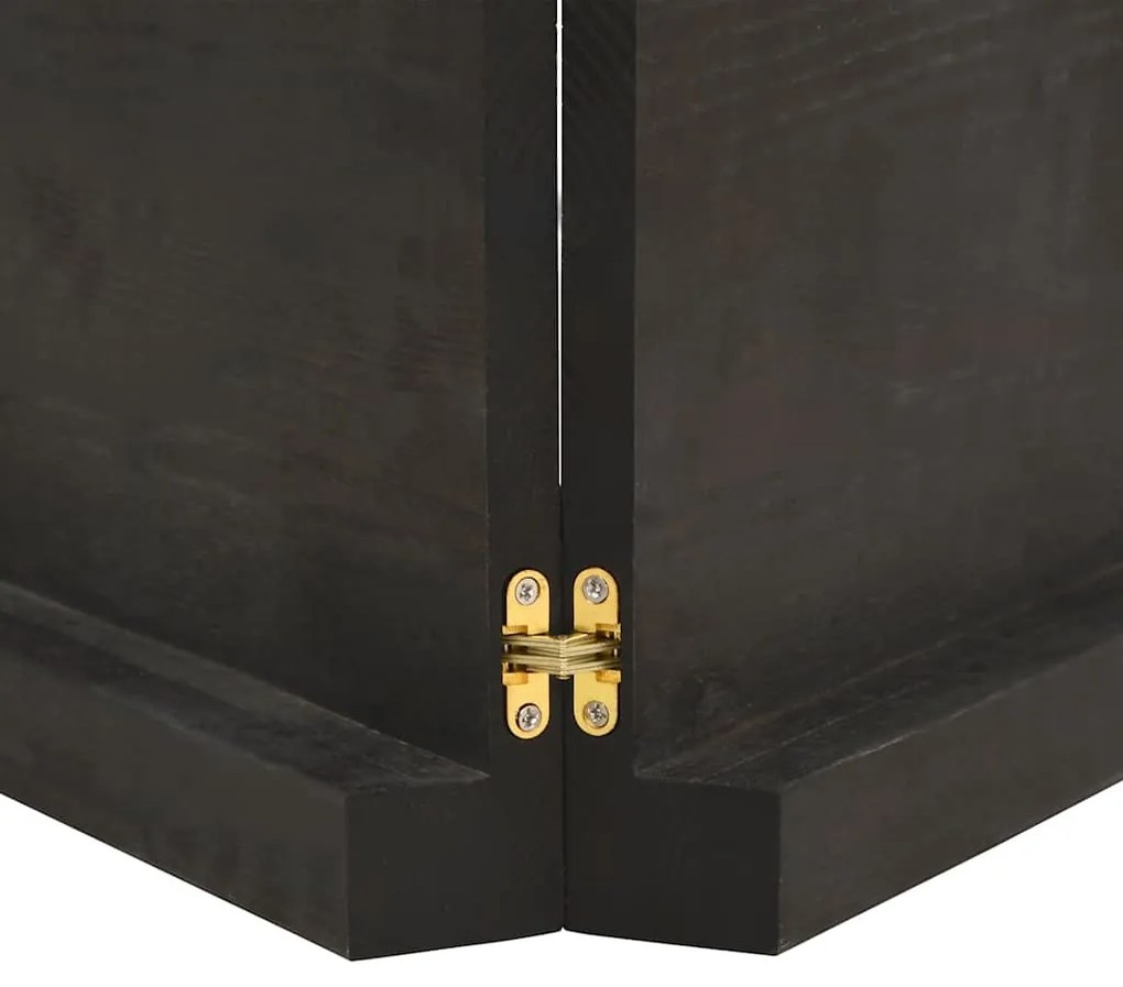 vidaXL Πάγκος Μπάνιου Σκούρο Καφέ 140x60x(2-6) εκ. Επεξεργ. Μασίφ Ξύλο