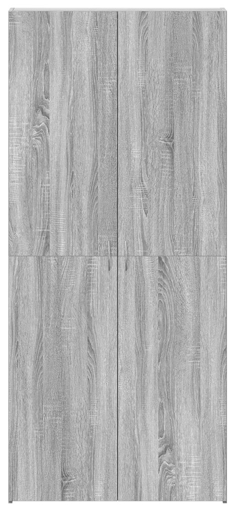 vidaXL Ντουλάπα Παπουτσιών Γκρι Σονόμα 80x35,5x180 εκ Επεξεργασμένο Ξύλο