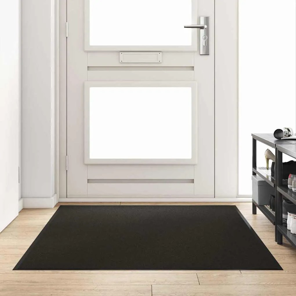 vidaXL Χαλάκι Εξώπορτας Μαύρο 120 x 180 cm Πολυπροπυλένιο και βινύλιο