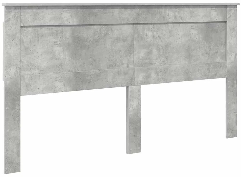 vidaXL Κεφαλάρι με κεφαλάρι Σκυρόδεμα Γκρι 200 cm Επεξεργασμένο ξύλο