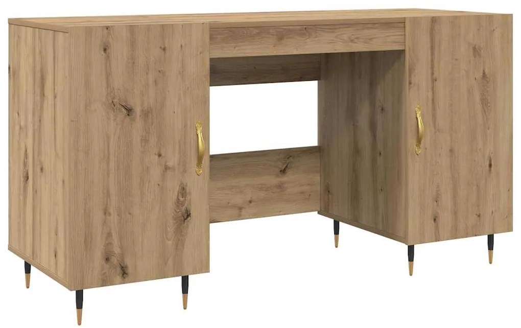 vidaXL Γραφείο artisan δρυς 140 x 50 x 75 εκ. Επεξεργασμένο ξύλο