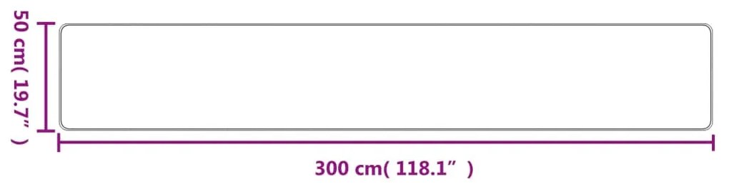 vidaXL Χαλί Διάδρομος Εμφάνιση Σιζάλ Ανθρακί 50 x 300 εκ.