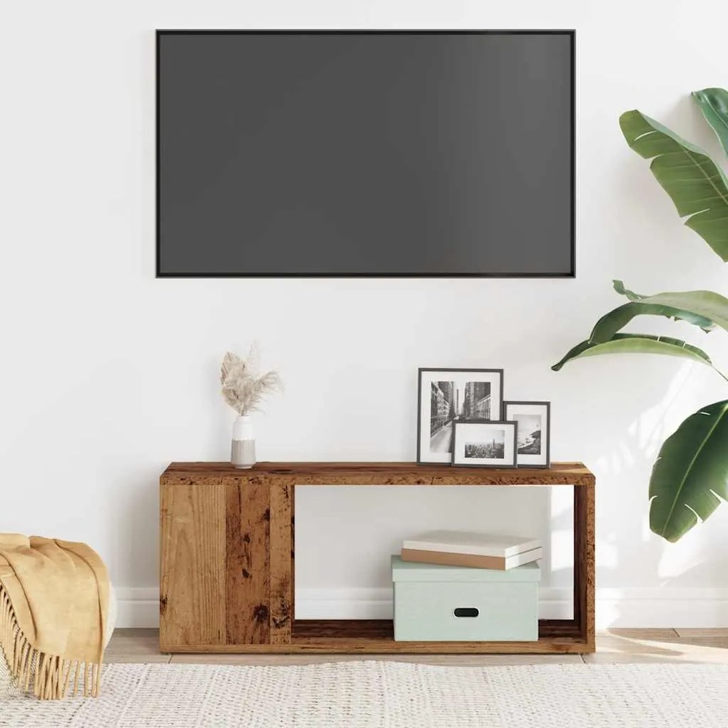 ντουλάπι τηλεόρασης  Παλιό ξύλο 80x24x32cm Κατασκευασμένο ξύλο 856732