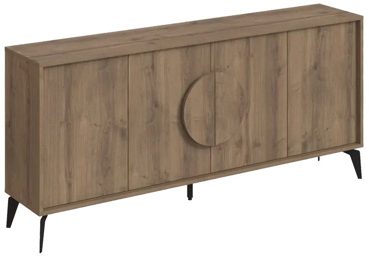 Μπουφές Gora pakoworld σε απόχρωση ανοιχτό καρυδί 180x35.6x82εκ