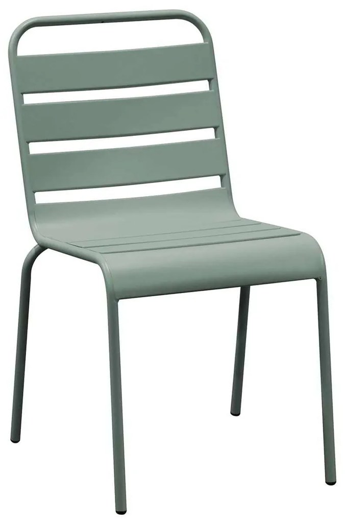 BRIO Καρέκλα Στοιβαζόμενη Μέταλλο Βαφή Sandy Green 5635C 48x59x79cm