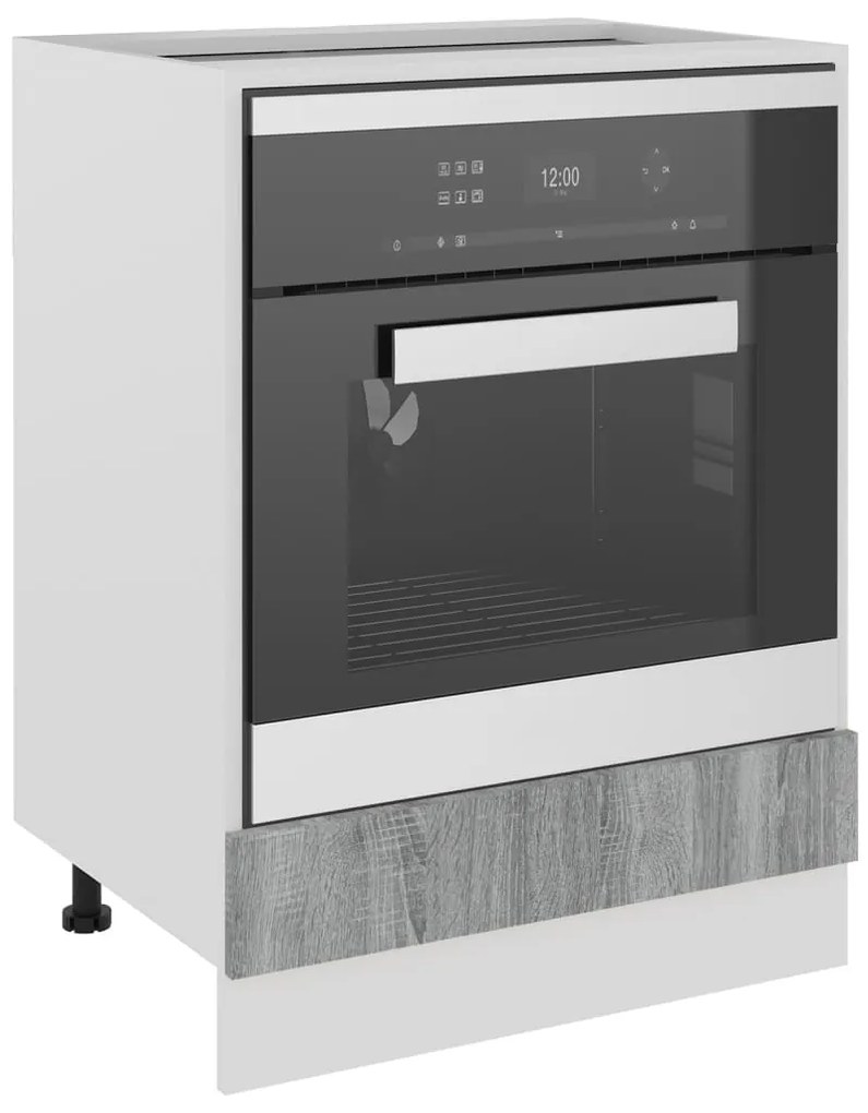 vidaXL Ντουλάπι Φούρνου Lyon Γκρι Sonoma 60x46x81,5εκ.