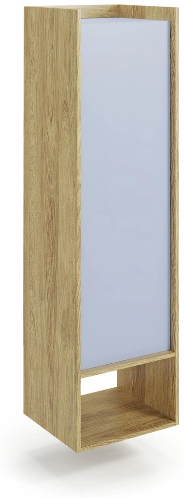 MOBIUS regal 1D color: hikora oak/light blue DIOMMI V-PL-MOBIUS-REGAŁ_1D-NIEBIESKI